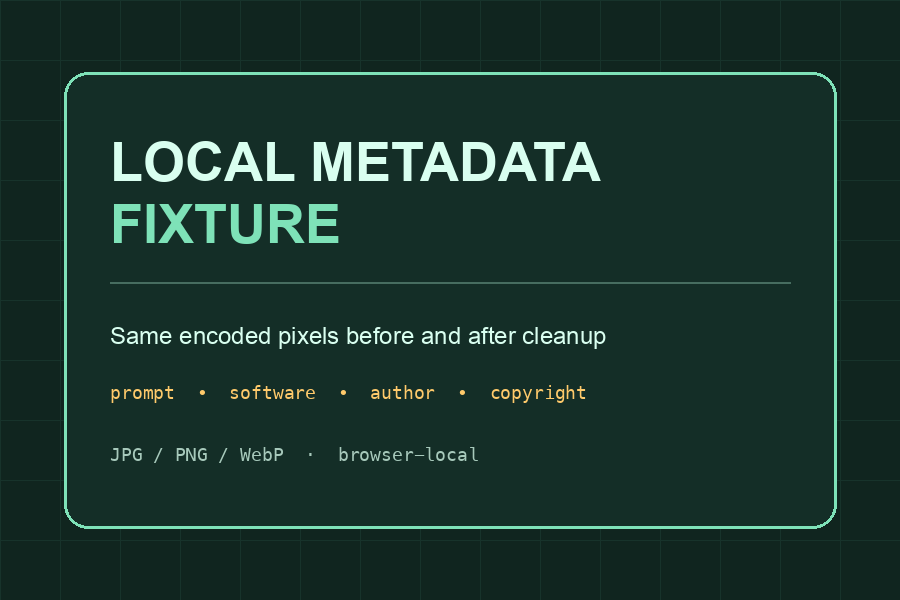 Visually identical test image after local metadata cleanup